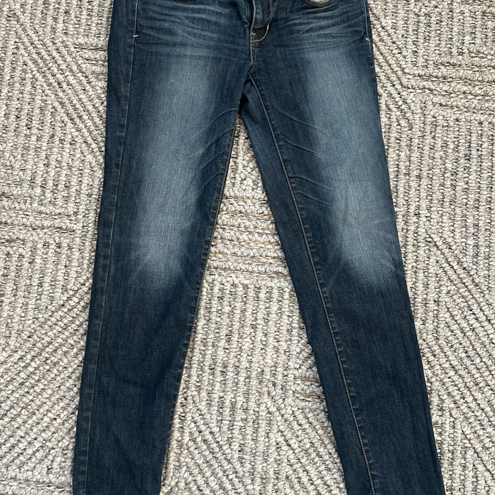 American Eagle Super Stretch Skinny Blue Jeans Womens Size 8 long  Wash